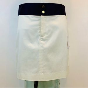 NWT Ralph Lauren Golf Mini Skirt. Size‎ 6. White and Black. Cotton. Lined.